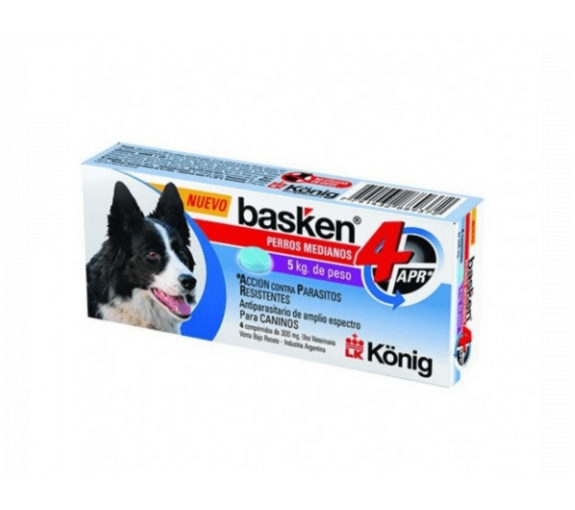 BASKEN 4 APR PERRO MEDIANO 5 KG X 4 COMP