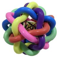 JUGUETE PELOTA ENREDADA DE GOMA GRANDE 8 CM ARF