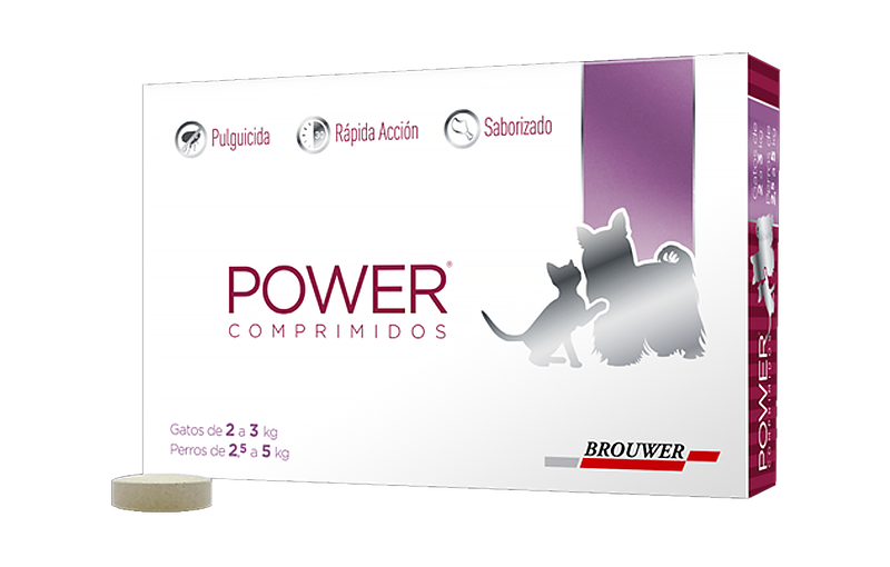POWER COMPRIMIDO PERRO 2,5 A 5 KG/ GATO 2 A 3 KG(42) – MASTICABLE POWER C