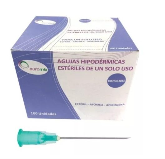 AGUJAS 40/8 X 100 U VERDE LARGA