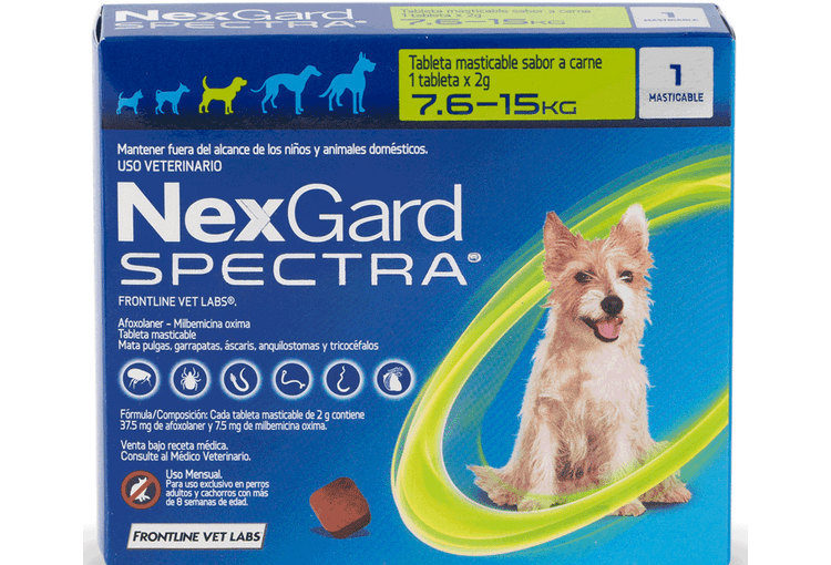 NEXGARD SPECTRA M 7,6 – 15 KG (2G) M – MASTICABLE