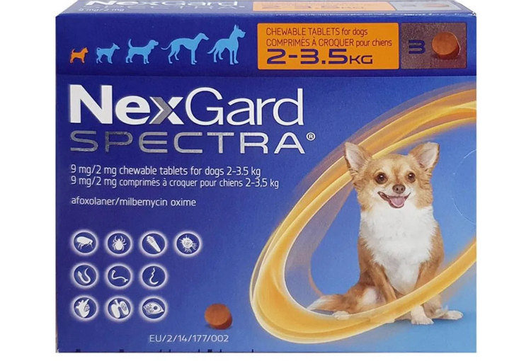 NEXGARD SPECTRA XS 2.0 – 3.5 KG (0.5G) PP – MASTICABLE