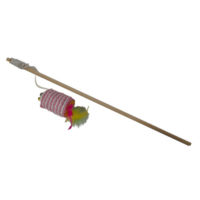 JUGUETE GATO VARITA DE MADERA CON CILINDRO Y PLUMA ARF