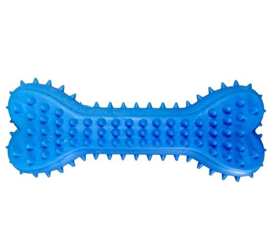 JUGUETE HUESO DE GOMA SEMI DURO CON PINCHES ARF