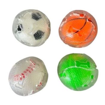 JUGUETE LATEX PELOTA MOD DEPORTIVO ENREJADA ARF