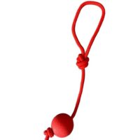 JUGUETE PELOTA MACIZA CHICA CON SOGA ARF