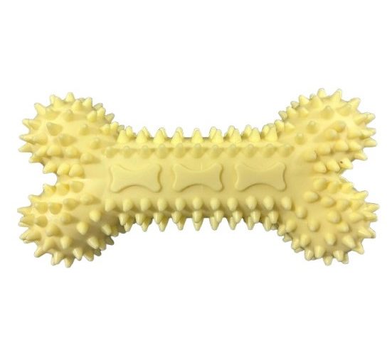 JUGUETE HUESO GOMA CON PINCHES 12 CM ARF