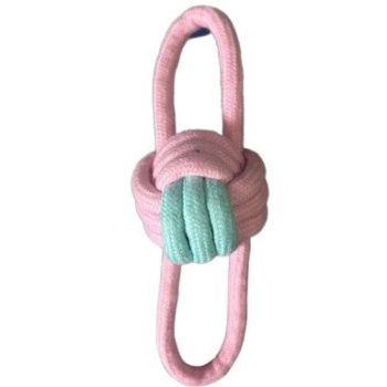 JUGUETE SOGA PELOTA TRENZADA DOBLE ASA 16CM ARF