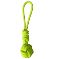 JUGUETE SOGA PELOTA TRENZADA UN ASA LARGA 27CM ARF