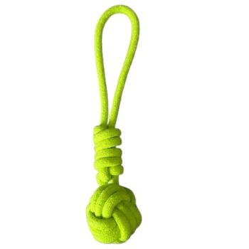 JUGUETE SOGA PELOTA TRENZADA UN ASA LARGA 27CM ARF