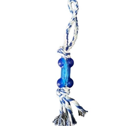JUGUETE SOGA CON HUESO GOMA SEMI DURA 37CM ARF