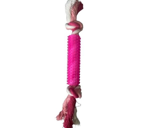 JUGUETE SOGA CON TUBO GOMA SEMI DURA 25CM ARF