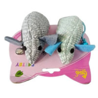 JUGUETE DE GATO RATON C CASCABEL PACK X 2 ARF