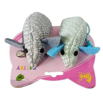 JUGUETE DE GATO RATON C CASCABEL PACK X 2 ARF