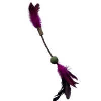JUGUETE DE GATO RAMA C PLUMAS Y BOLA HIERBA GATERA ARF