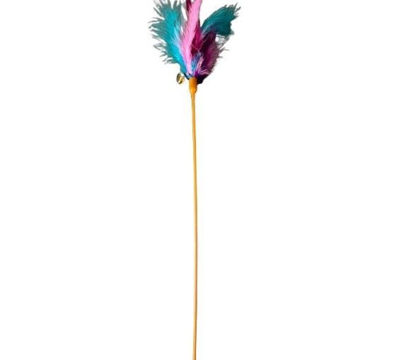 JUGUETE DE GATO VARITA PLUMAS Y CASCABEL ARF