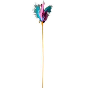 JUGUETE DE GATO VARITA PLUMAS Y CASCABEL ARF