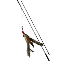 JUGUETE DE GATO VARITA EXTENSIBLE PLUMAS Y CASCABEL ARF