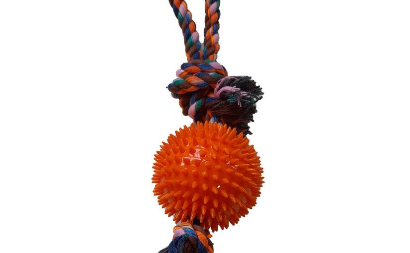JUGUETE SOGA CON PELOTA CON PINCHES 40 CM ARF