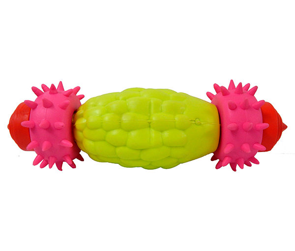 JUGUETE MAIZ GOMA CON RODILLO EN PUNTAS 17CM ARF