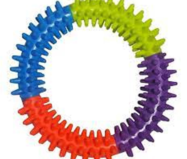 JUGUETE CIRCULO MORDILLO DE GOMA CON PUNTAS 14 CM ARF