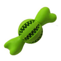 JUGUETE PELOTA DE GOMA CON DIENTES Y HUESO CHICO 11 CM ARF