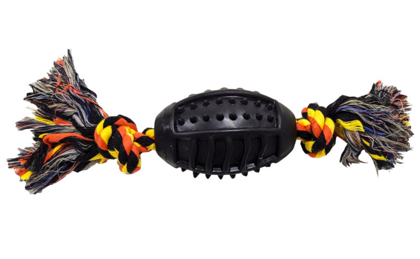 JUGUETE SOGA PELOTA RUGBY 38 CM ARF