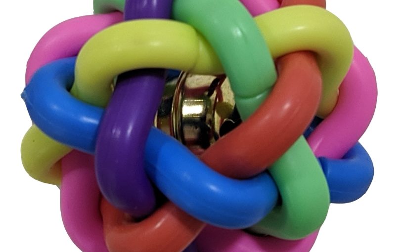 JUGUETE PELOTA ENREDADA GOMA MEDIANA (5cm) ARF