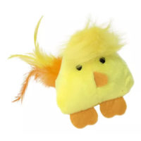 JUGUETE POLLITO PARA GATO - COLOR: AMARILLO - MEDIDA: 8X8 CM