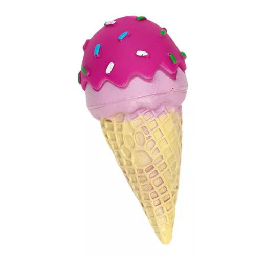 HELADO – JUGUETE DE VINILO CON CHIFLE – COLOR FUCSIA Y ROSA. MEDIDA 7