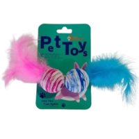 JUGUETE PELOTA CON PLUMA -15 CM