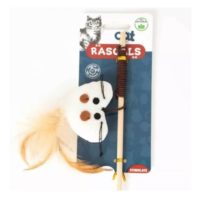 CAÑITA INTERACTIVA  CORAZÓN PARA GATOS ECOLOGICA - TAMAÑO: CAÑA: 40CM,
