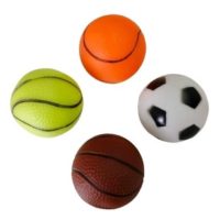 PELOTA DE GOMA DEPORTES CON CHIFLE-6.5 CM